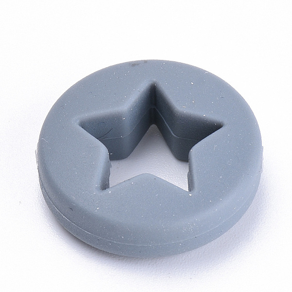 PandaHall Food Grade Eco-Friendly Silicone Focal Beads, Chewing Beads For Teethers, DIY Nursing Necklaces Making, Flat Round with Star..., Gray
PandaHall Food Grade Eco-Friendly Silicone Focal Beads, Chewing Beads For Teethers, DIY Nursing Necklaces Making, Flat Round with Star..., Gray