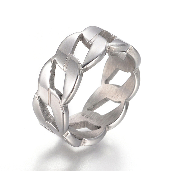 PandaHall Unisex 304 Stainless Steel Finger Rings, Wide Band Rings, Curb Chain Shape, Stainless Steel Color, Size 7, 17mm, 9mm wide 304...
PandaHall Unisex 304 Stainless Steel Finger Rings, Wide Band Rings, Curb Chain Shape, Stainless Steel Color, Size 7, 17mm, 9mm wide 304...