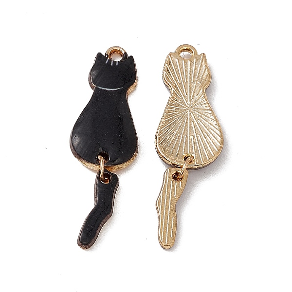 PandaHall Rack Plating Alloy Enamel Pendants, Light Gold, Cat Charm, Black, 34x10x2mm, Hole: 1.5mm Alloy+Enamel Cat Shape Black
PandaHall Rack Plating Alloy Enamel Pendants, Light Gold, Cat Charm, Black, 34x10x2mm, Hole: 1.5mm Alloy+Enamel Cat Shape Black