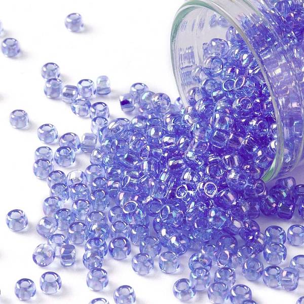 PandaHall TOHO Round Seed Beads, Japanese Seed Beads, (168) Transparent AB Light Sapphire, 8/0, 3mm, Hole: 1mm, about 1110pcs/50g Glass Blue
PandaHall TOHO Round Seed Beads, Japanese Seed Beads, (168) Transparent AB Light Sapphire, 8/0, 3mm, Hole: 1mm, about 1110pcs/50g Glass Blue