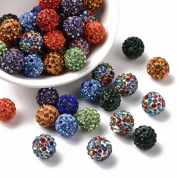 PandaHall Pave Disco Ball Beads, Polymer Clay Rhinestone Beads, Round, Mixed Color, PP13(1.9~2mm), 6 Rows Rhinestone, 10mm, Hole: 1.5mm..., Multicolor
PandaHall Pave Disco Ball Beads, Polymer Clay Rhinestone Beads, Round, Mixed Color, PP13(1.9~2mm), 6 Rows Rhinestone, 10mm, Hole: 1.5mm..., Multicolor