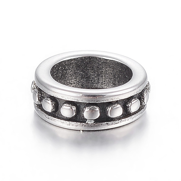 PandaHall 304 Stainless Steel Spacer Beads, Flat Round, Antique Silver, 8.5x3mm, Hole: 6mm 304 Stainless Steel Flat Round
PandaHall 304 Stainless Steel Spacer Beads, Flat Round, Antique Silver, 8.5x3mm, Hole: 6mm 304 Stainless Steel Flat Round