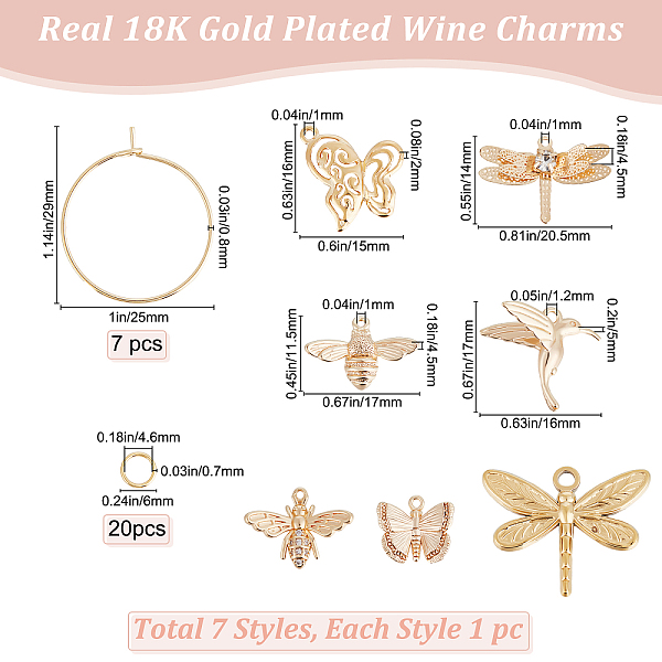 PandaHall Beebeecraft DIY Animal Wine Glass Charm Making Kit, Including Butterfly & Dragonfly & Bee & Bird Cubic Zirconia Pendants & Brass...
PandaHall Beebeecraft DIY Animal Wine Glass Charm Making Kit, Including Butterfly & Dragonfly & Bee & Bird Cubic Zirconia Pendants & Brass...