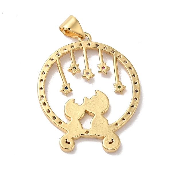 PandaHall Brass Micro Pave Colorful Cubic Zirconia Pendants, with Enamel, Round Ring with Cat & Star Charm, Real 18K Gold Plated, 29x23x2mm...
PandaHall Brass Micro Pave Colorful Cubic Zirconia Pendants, with Enamel, Round Ring with Cat & Star Charm, Real 18K Gold Plated, 29x23x2mm...
