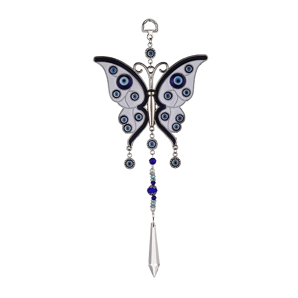 PandaHall Alloy Butterfly Turkish Blue Evil Eye Pendant Decoration, with Crystal Prisms, for Home Wall Hanging Amulet Ornament, Antique...
PandaHall Alloy Butterfly Turkish Blue Evil Eye Pendant Decoration, with Crystal Prisms, for Home Wall Hanging Amulet Ornament, Antique...