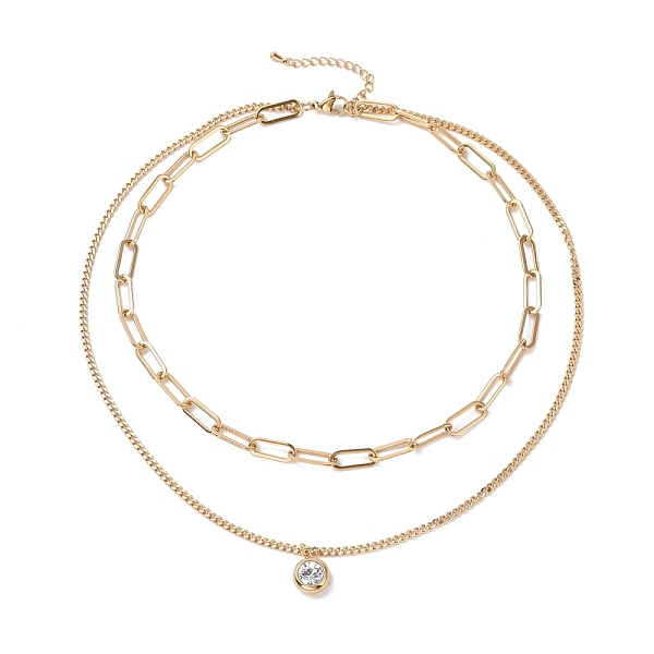 PandaHall Vacuum Plating 304 Stainless Steel Double Chains Multi Layered Necklace with Crystal Rhinestone Charm for Women, Golden, 16.34..., Clear
PandaHall Vacuum Plating 304 Stainless Steel Double Chains Multi Layered Necklace with Crystal Rhinestone Charm for Women, Golden, 16.34..., Clear