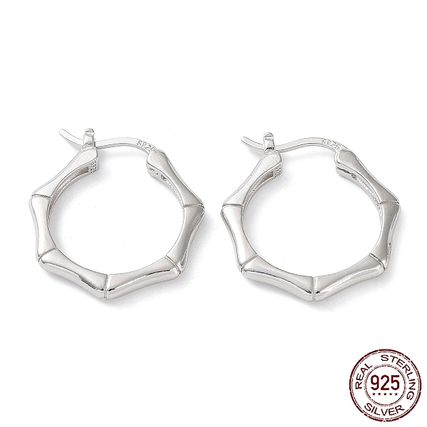 PandaHall Rhodium Plated 925 Sterling Silver Hoop Earrings, Bamboo Joint, with S925 Stamp, Real Platinum Plated, 22x2.5x19.5mm Sterling...
PandaHall Rhodium Plated 925 Sterling Silver Hoop Earrings, Bamboo Joint, with S925 Stamp, Real Platinum Plated, 22x2.5x19.5mm Sterling...