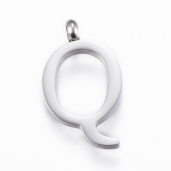 PandaHall 304 Stainless Steel Pendants, Initial Letter, Letter.Q, Stainless Steel Color, 18x11x2mm, Hole: 2mm 304 Stainless Steel Letter Q
PandaHall 304 Stainless Steel Pendants, Initial Letter, Letter.Q, Stainless Steel Color, 18x11x2mm, Hole: 2mm 304 Stainless Steel Letter Q