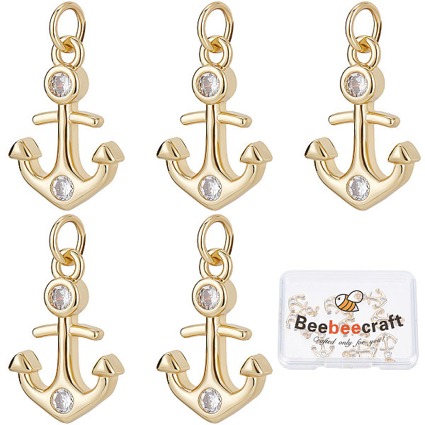 PandaHall Beebeecraft 10Pcs/Box 18K Gold Plated Nautical Anchor Charms Cubic Zirconia Ship Sign Metal Pedants for Summer DIY Jewelry..., Clear
PandaHall Beebeecraft 10Pcs/Box 18K Gold Plated Nautical Anchor Charms Cubic Zirconia Ship Sign Metal Pedants for Summer DIY Jewelry..., Clear
