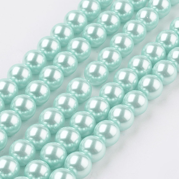 PandaHall Eco-Friendly Dyed Glass Pearl Round Beads Strands, Grade A, Cotton Cord Threaded, Pale Turquoise, 10mm, Hole: 0.7~1.1mm, about..., Cyan
PandaHall Eco-Friendly Dyed Glass Pearl Round Beads Strands, Grade A, Cotton Cord Threaded, Pale Turquoise, 10mm, Hole: 0.7~1.1mm, about..., Cyan