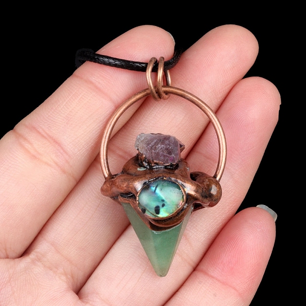 PandaHall Natural Green Aventurine Metal Pendant Necklace, Corner Post, 17.72 inch(45cm) Green Aventurine Cone
PandaHall Natural Green Aventurine Metal Pendant Necklace, Corner Post, 17.72 inch(45cm) Green Aventurine Cone
