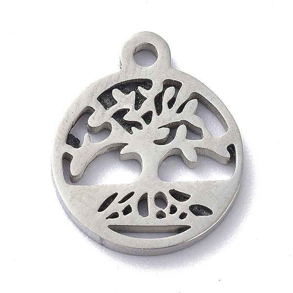 PandaHall 304 Stainless Steel Charms, Flat Round with Tree Pattern, Stainless Steel Color, 13.5x11.5x1.3mm, Hole: 1.4mm 304 Stainless Steel...
PandaHall 304 Stainless Steel Charms, Flat Round with Tree Pattern, Stainless Steel Color, 13.5x11.5x1.3mm, Hole: 1.4mm 304 Stainless Steel...