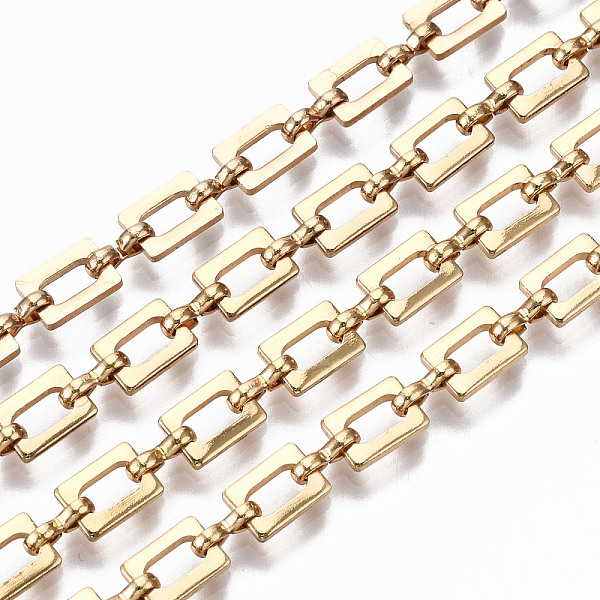 PandaHall Brass Chains, Rectangle Link Chains, Unwelded, with Spool, Real 16K Gold Plated, Rectangle: 6.5x4.6x1mm, Link: 5.8x2.5x1.2mm...
PandaHall Brass Chains, Rectangle Link Chains, Unwelded, with Spool, Real 16K Gold Plated, Rectangle: 6.5x4.6x1mm, Link: 5.8x2.5x1.2mm...