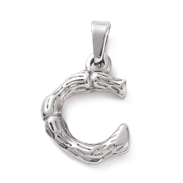 PandaHall 304 Stainless Steel Pendants, Bamboo Style, Stainless Steel Color, Letter.C, 18x13.6x3.7mm, Hole: 7x4mm 304 Stainless Steel Letter...
PandaHall 304 Stainless Steel Pendants, Bamboo Style, Stainless Steel Color, Letter.C, 18x13.6x3.7mm, Hole: 7x4mm 304 Stainless Steel Letter...