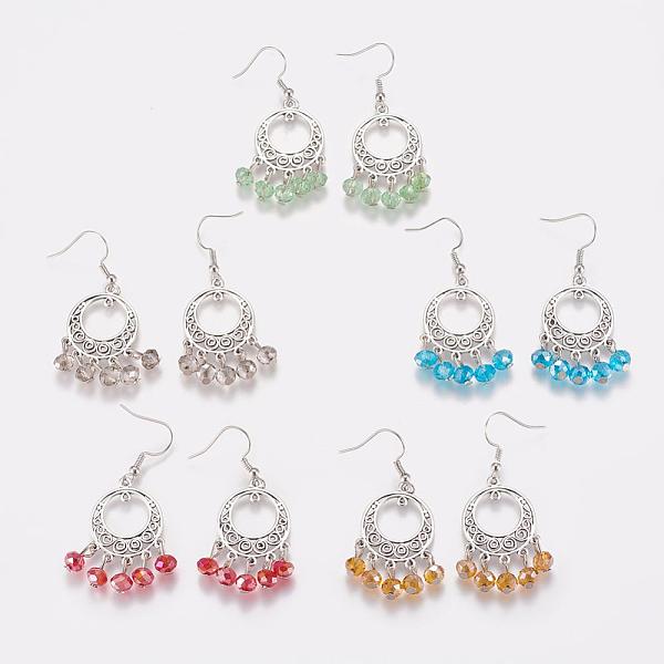 PandaHall Tibetan Style Chandelier Earrings, with Glass Beads and Brass Earring Hooks, Mixed Color, 55mm Glass Multicolor
PandaHall Tibetan Style Chandelier Earrings, with Glass Beads and Brass Earring Hooks, Mixed Color, 55mm Glass Multicolor