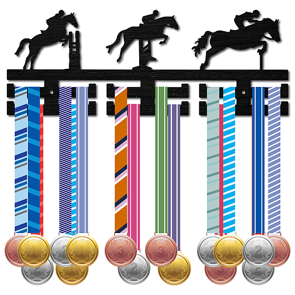 PandaHall Fashion Wood Medal Hanger Holder, 2 Line Display Wall Rack, with Screws & Anchor Plug, Sprot Theme, Sports Themed Pattern..., Black
PandaHall Fashion Wood Medal Hanger Holder, 2 Line Display Wall Rack, with Screws & Anchor Plug, Sprot Theme, Sports Themed Pattern..., Black