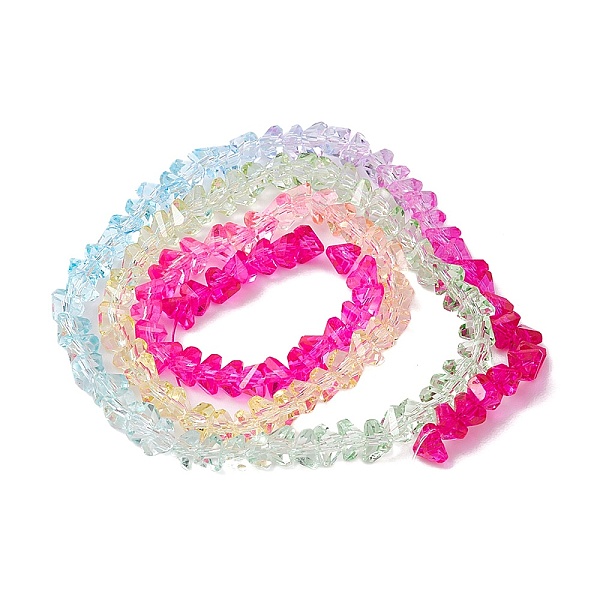 PandaHall Transparent Baking Paint Glass Bead Strands, Segmented Multi-color Beads, Triangle, Fuchsia, 4.5x4x3.5mm, Hole: 1mm, about..., Pink
PandaHall Transparent Baking Paint Glass Bead Strands, Segmented Multi-color Beads, Triangle, Fuchsia, 4.5x4x3.5mm, Hole: 1mm, about..., Pink