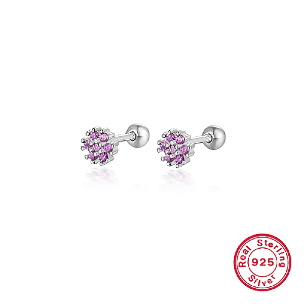 PandaHall Rhodium Plated Platinum 925 Sterling Silver Flower Stud Earrings, with Cubic Zirconia, Purple, 5mm Sterling Silver Flower Purple
PandaHall Rhodium Plated Platinum 925 Sterling Silver Flower Stud Earrings, with Cubic Zirconia, Purple, 5mm Sterling Silver Flower Purple