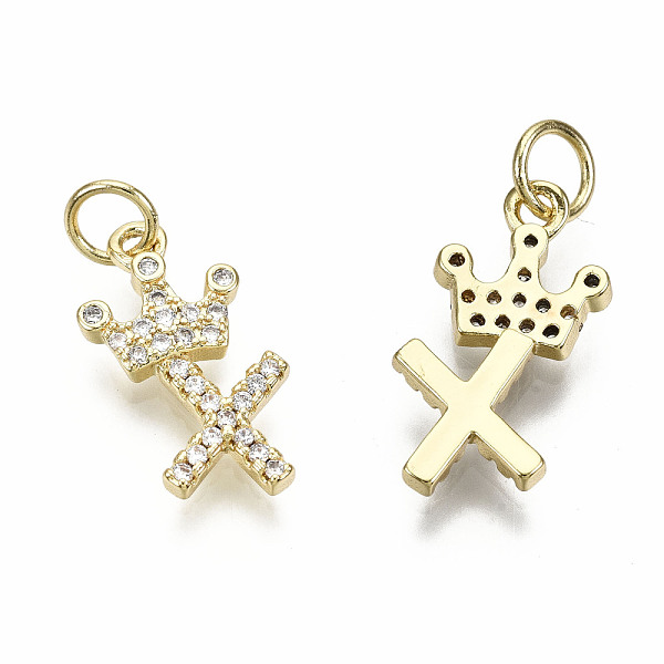 PandaHall Brass Micro Pave Clear Cubic Zirconia Pendants, with Jump Ring, Nickel Free, Letter, Real 16K Gold Plated, Letter.X, 17.5x9x2mm...
PandaHall Brass Micro Pave Clear Cubic Zirconia Pendants, with Jump Ring, Nickel Free, Letter, Real 16K Gold Plated, Letter.X, 17.5x9x2mm...