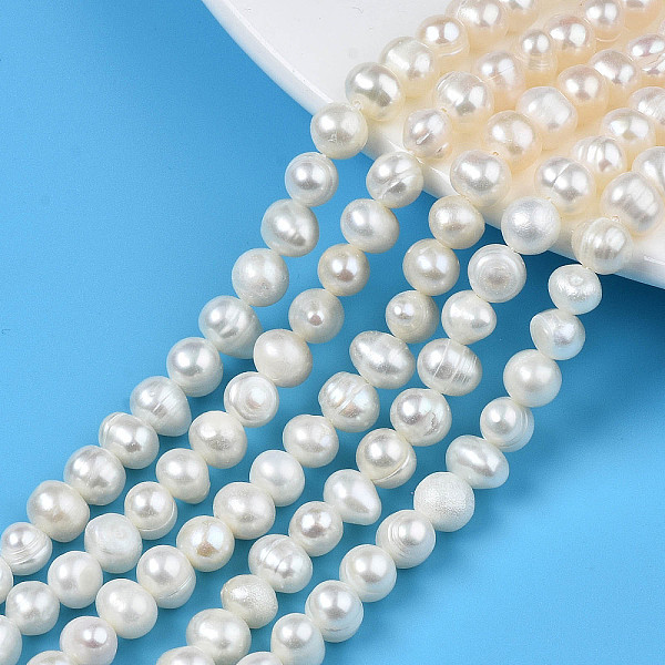 PandaHall Natural Cultured Freshwater Pearl Beads Strands, Potato, Seashell Color, 5.5~6.5x6.5~8x5.5~6.5mm, Hole: 0.7mm, about...
PandaHall Natural Cultured Freshwater Pearl Beads Strands, Potato, Seashell Color, 5.5~6.5x6.5~8x5.5~6.5mm, Hole: 0.7mm, about...