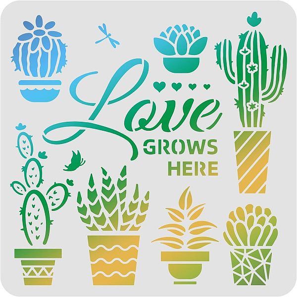 PandaHall FINGERINSPIRE Love Grows Here Stencils 30x30cm Potted Plants Painting Stencil Reusable Cactus Succulents Drawing Stencil Template..., White
PandaHall FINGERINSPIRE Love Grows Here Stencils 30x30cm Potted Plants Painting Stencil Reusable Cactus Succulents Drawing Stencil Template..., White