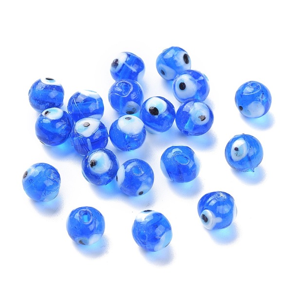 PandaHall Handmade Lampwork Beads, Evil Eye, Round, Dodger Blue, about 10mm in diameter, hole: 1mm Lampwork Evil Eye Blue
PandaHall Handmade Lampwork Beads, Evil Eye, Round, Dodger Blue, about 10mm in diameter, hole: 1mm Lampwork Evil Eye Blue
