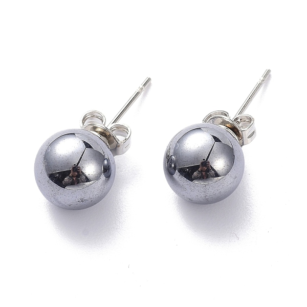 PandaHall Terahertz Stone Stud Earrings, with Brass Pin, Round, 8x8mm, Pin: 0.6mm Terahertz Stone Round
PandaHall Terahertz Stone Stud Earrings, with Brass Pin, Round, 8x8mm, Pin: 0.6mm Terahertz Stone Round