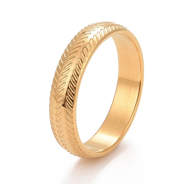 PandaHall Ion Plating(IP) 304 Stainless Steel Leaf Pattern Flat Ring for Women, Golden, Inner Diameter: 17.3~17.9mm 304 Stainless Steel Leaf
PandaHall Ion Plating(IP) 304 Stainless Steel Leaf Pattern Flat Ring for Women, Golden, Inner Diameter: 17.3~17.9mm 304 Stainless Steel Leaf