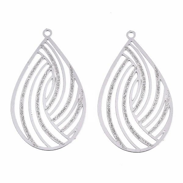 PandaHall 304 Stainless Steel Filigree Pendants, Etched Metal Embellishments, Textured, Teardrop, Stainless Steel Color, 32x18x0.3mm, Hole...
PandaHall 304 Stainless Steel Filigree Pendants, Etched Metal Embellishments, Textured, Teardrop, Stainless Steel Color, 32x18x0.3mm, Hole...