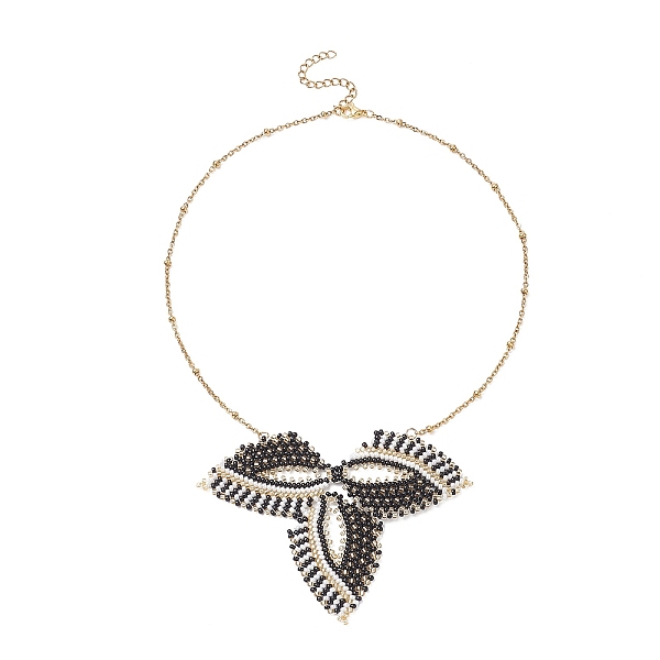 PandaHall MIYUKI Japanese Seed Braided Leaf Pendant Necklace with Satellite Chains, Golden 304 Stainless Steel Jewelry for Women, Black...
PandaHall MIYUKI Japanese Seed Braided Leaf Pendant Necklace with Satellite Chains, Golden 304 Stainless Steel Jewelry for Women, Black...