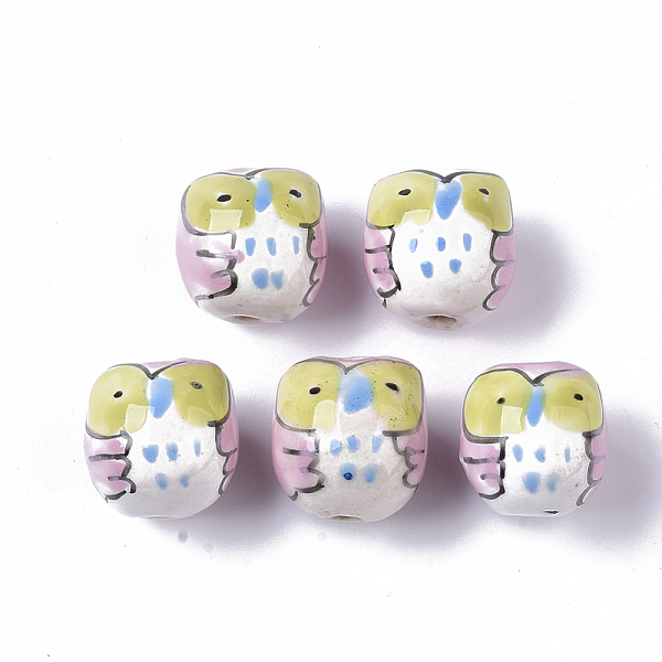 PandaHall Handmade Porcelain Beads, Famille Rose Style, Owl, Pink, 15~16x14~15x14~15.5mm, Hole: 1.2~2mm Porcelain Owl Pink
PandaHall Handmade Porcelain Beads, Famille Rose Style, Owl, Pink, 15~16x14~15x14~15.5mm, Hole: 1.2~2mm Porcelain Owl Pink