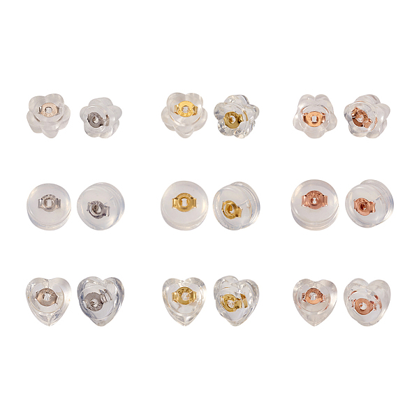 PandaHall 27 Pairs 3 Style Silicone Ear Nuts, Earring Backs, with 925 Sterling Silver Findings, Plum Blossom, Clear, Mixed Color...
PandaHall 27 Pairs 3 Style Silicone Ear Nuts, Earring Backs, with 925 Sterling Silver Findings, Plum Blossom, Clear, Mixed Color...