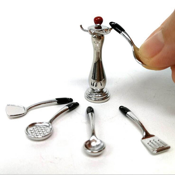 PandaHall Alloy Slotted Spoon & Spatula & Shelf Set, Micro Landscape Home Dollhouse Accessories, Pretending Prop Decorations, Platinum...
PandaHall Alloy Slotted Spoon & Spatula & Shelf Set, Micro Landscape Home Dollhouse Accessories, Pretending Prop Decorations, Platinum...