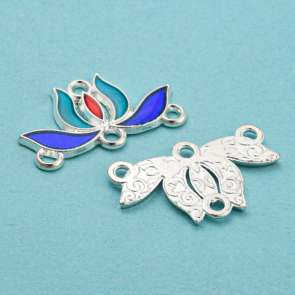 PandaHall Silver Color Plated Alloy Enamel Chandelier Component Links, Lotus Flower Connector, Blue, 13.5x23x1.5mm, Hole: 1.5mm Alloy+Enamel...
PandaHall Silver Color Plated Alloy Enamel Chandelier Component Links, Lotus Flower Connector, Blue, 13.5x23x1.5mm, Hole: 1.5mm Alloy+Enamel...