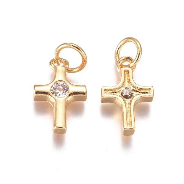 PandaHall Brass Tiny Cross Charms, with Cubic Zirconia and Jump Rings, Clear, Golden, 12x8x2mm, Hole: 3mm Brass+Cubic Zirconia Cross Clear
PandaHall Brass Tiny Cross Charms, with Cubic Zirconia and Jump Rings, Clear, Golden, 12x8x2mm, Hole: 3mm Brass+Cubic Zirconia Cross Clear