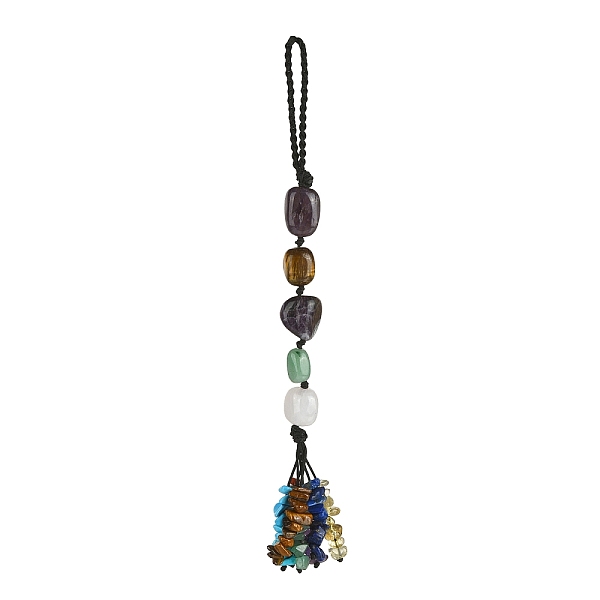 PandaHall Nuggets Natural Gemstone Pendant Decorations, Braided Nylon Thread and Gemstone Chip Tassel Hanging Ornaments, 195mm Mixed Stone...
PandaHall Nuggets Natural Gemstone Pendant Decorations, Braided Nylon Thread and Gemstone Chip Tassel Hanging Ornaments, 195mm Mixed Stone...
