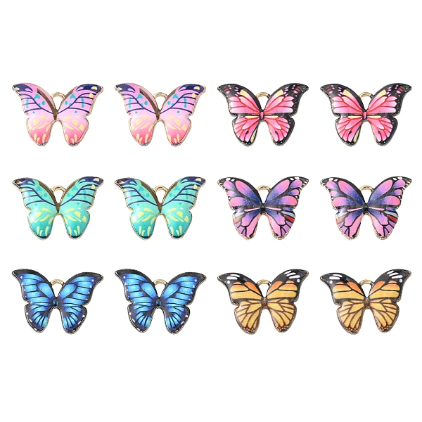 PandaHall 12Pcs 6 Colors Printed Alloy Pendants, Enamel Butterfly Charms, Light Gold, Mixed Color, 15.5x22x2mm, Hole: 1.8mm, 2pcs/color..., Multicolor
PandaHall 12Pcs 6 Colors Printed Alloy Pendants, Enamel Butterfly Charms, Light Gold, Mixed Color, 15.5x22x2mm, Hole: 1.8mm, 2pcs/color..., Multicolor