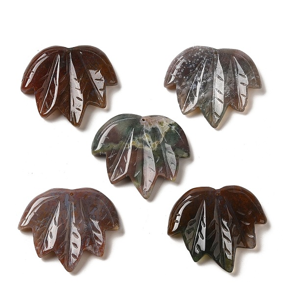 PandaHall Natural Indian Agate Carved Pendants, Leaf Charms, 43~44x49~50x7~7.5mm, Hole: 1.4mm Indian Agate Leaf
PandaHall Natural Indian Agate Carved Pendants, Leaf Charms, 43~44x49~50x7~7.5mm, Hole: 1.4mm Indian Agate Leaf