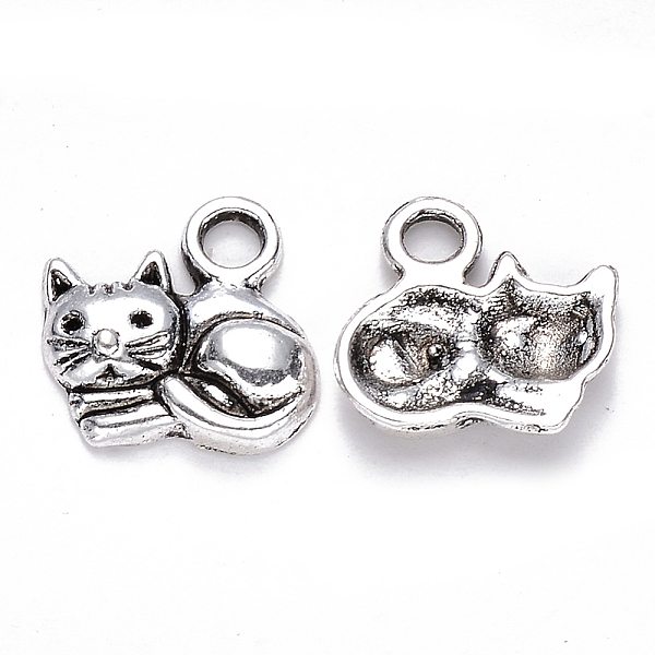 PandaHall Tibetan Style Alloy Charms, Cat Shape, Cadmium Free & Lead Free, Antique Silver, 14x14x3mm, Hole: 2.5mm Alloy Cat Shape
PandaHall Tibetan Style Alloy Charms, Cat Shape, Cadmium Free & Lead Free, Antique Silver, 14x14x3mm, Hole: 2.5mm Alloy Cat Shape