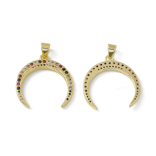 PandaHall Rack Plating Brass Micro Pave Cubic Zirconia Pendants, Crescent Moon/Double Horn Charm, Cadmium Free & Lead Free, Long-Lasting...
PandaHall Rack Plating Brass Micro Pave Cubic Zirconia Pendants, Crescent Moon/Double Horn Charm, Cadmium Free & Lead Free, Long-Lasting...