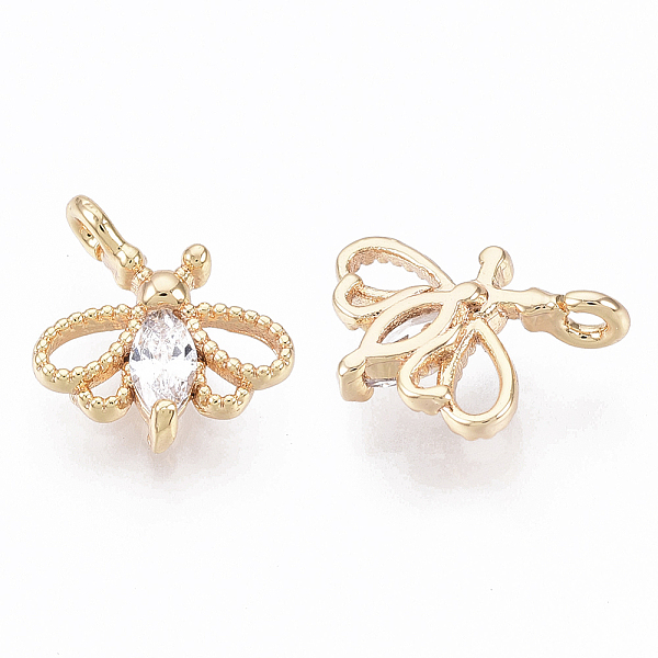 PandaHall Brass Micro Cubic Zirconia Charms, Nickel Free, Real 18K Gold Plated, Butterfly, Clear, 10x10x3mm, Hole: 1.2mm Brass+Cubic...
PandaHall Brass Micro Cubic Zirconia Charms, Nickel Free, Real 18K Gold Plated, Butterfly, Clear, 10x10x3mm, Hole: 1.2mm Brass+Cubic...