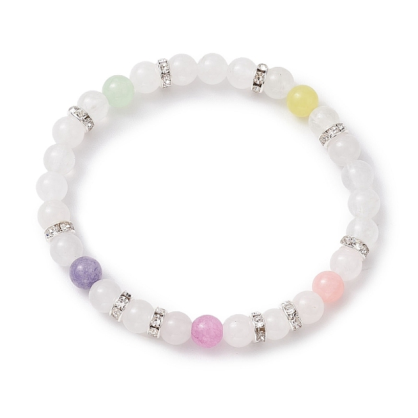 PandaHall 6.5mm Natural Mixed Gemstone Round Beaded Stretch Bracelets, Brass Crystal Rhinestone Bracelets for Women, Inner Diameter: 2 inch..., Clear
PandaHall 6.5mm Natural Mixed Gemstone Round Beaded Stretch Bracelets, Brass Crystal Rhinestone Bracelets for Women, Inner Diameter: 2 inch..., Clear