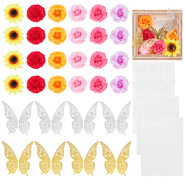 PandaHall AHANDMAKER Multicolor Faux Flowers Silk Artificial Flower Heads, Butterfly and Paper Mirror Wall Stickers DIY Wreath Accessories...
PandaHall AHANDMAKER Multicolor Faux Flowers Silk Artificial Flower Heads, Butterfly and Paper Mirror Wall Stickers DIY Wreath Accessories...