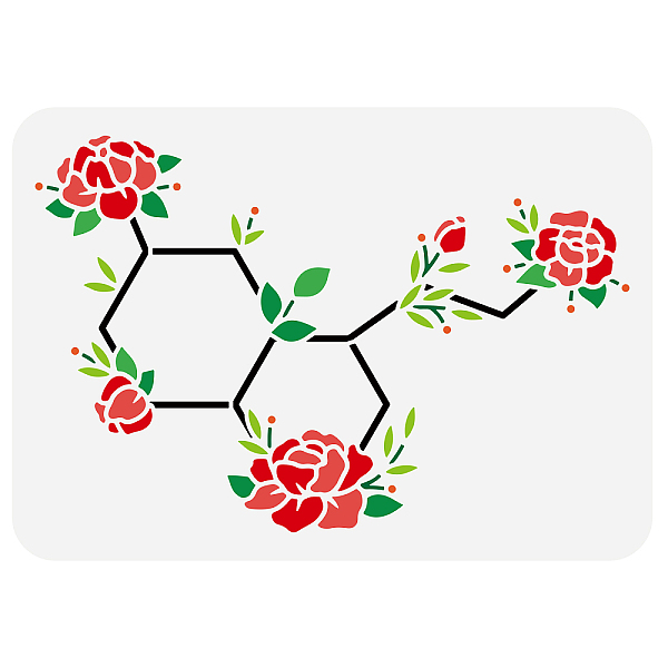 PandaHall FINGERINSPIRE Honeycomb Rose Stencil 8.3x11.7inch Reusable Serotonin Flower Painting Stencil DIY Craft Rose Flower Decoration...
PandaHall FINGERINSPIRE Honeycomb Rose Stencil 8.3x11.7inch Reusable Serotonin Flower Painting Stencil DIY Craft Rose Flower Decoration...