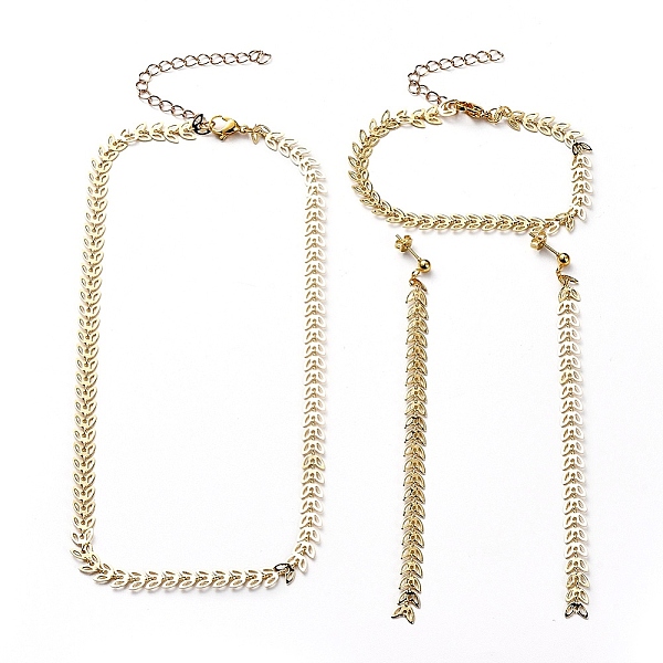PandaHall Jewelry Sets, Bracelets & Earrings & Necklaces, with Brass Cobs Chains & Ear Nuts, 304 Stainless Steel Stud Earring Findings &...
PandaHall Jewelry Sets, Bracelets & Earrings & Necklaces, with Brass Cobs Chains & Ear Nuts, 304 Stainless Steel Stud Earring Findings &...