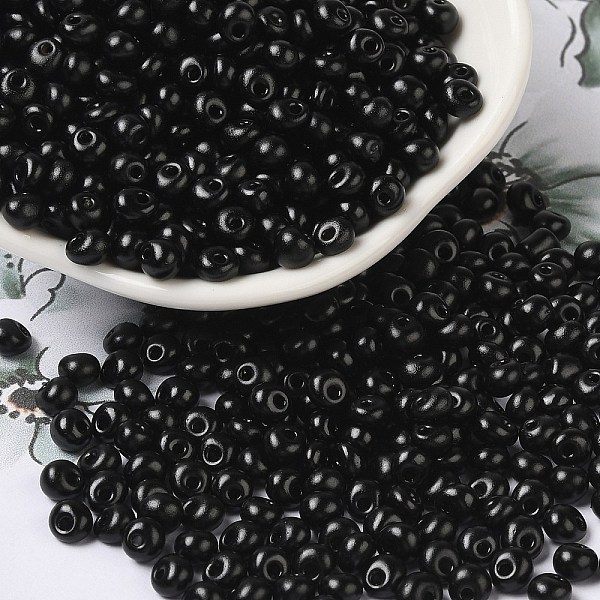 PandaHall 6/0 Opaque Baking Paint Glass Seed Beads, Teardrop, Black, 4.5~5x4x3~3.5mm, Hole: 0.9mm, about 5625Pcs/Pound Glass Teardrop Black
PandaHall 6/0 Opaque Baking Paint Glass Seed Beads, Teardrop, Black, 4.5~5x4x3~3.5mm, Hole: 0.9mm, about 5625Pcs/Pound Glass Teardrop Black