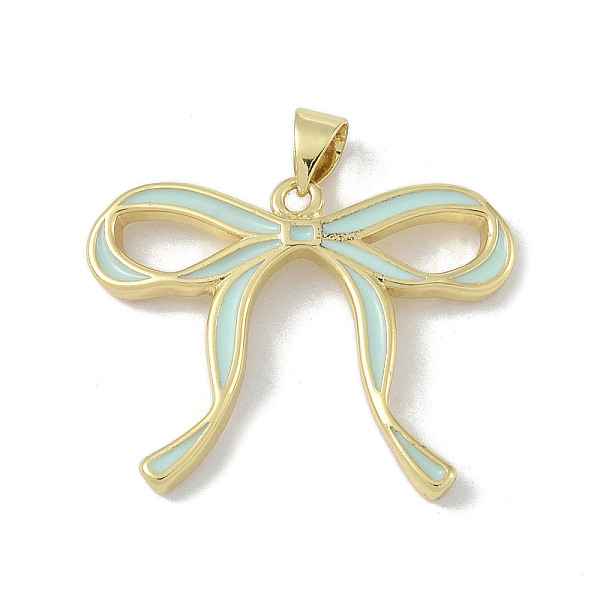 PandaHall Brass Pendants, with Enamel, Bowknot Charm, Real 18K Gold Plated, Pale Turquoise, 21.5x28x3.5mm, Hole: 5x3mm Brass+Enamel Bowknot
PandaHall Brass Pendants, with Enamel, Bowknot Charm, Real 18K Gold Plated, Pale Turquoise, 21.5x28x3.5mm, Hole: 5x3mm Brass+Enamel Bowknot