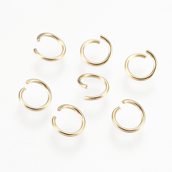 PandaHall 304 Stainless Steel Open Jump Rings, Golden, 21 Gauge, 6x0.7mm, Inner Diameter: 4mm 304 Stainless Steel
PandaHall 304 Stainless Steel Open Jump Rings, Golden, 21 Gauge, 6x0.7mm, Inner Diameter: 4mm 304 Stainless Steel