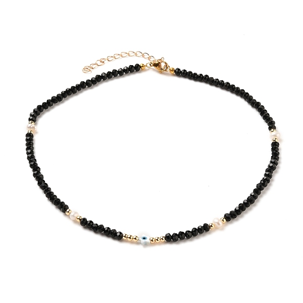 PandaHall Star with Evil Eye Natural White Shell Beaded Necklaces, with Natural Malaysia Jade Beads, Pearl Beads, Brass Beads and 304...
PandaHall Star with Evil Eye Natural White Shell Beaded Necklaces, with Natural Malaysia Jade Beads, Pearl Beads, Brass Beads and 304...