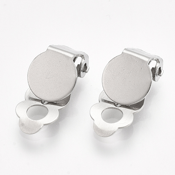 PandaHall 304 Stainless Steel Clip-on Earring Findings, with Round Flat Pad, Flat Round, Stainless Steel Color, Tray: 8mm, 18x8x6mm, Hole...
PandaHall 304 Stainless Steel Clip-on Earring Findings, with Round Flat Pad, Flat Round, Stainless Steel Color, Tray: 8mm, 18x8x6mm, Hole...